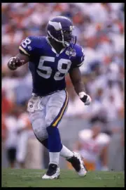 Linebacker Ed McDaniel Minnesota Vikings drops back into covera- 1995 Old Photo