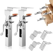 Fivalo Drawer Front Installation Clamps, Woodworking Tool Drawer Fixing Clamp Adjustable, Drawers Face Clamp with Two Types of Clips, Quick-Install Universal Fit Labor-Saving Cabinet Clamps (2SET)