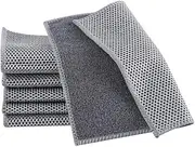 2025 NEW Multipurpose Non-Scratch Wire Dishcloth,Soft Wire Dishwashing Rags Safe for Non-Stick Cookware, Scrubs & Cleans for Dishes, Sinks, Counters, Stove Tops, Easy Rinsing, Durable (New 6pcs)