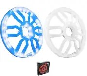 Pair of DS18 10" Universal Speaker Grill Cover with RGB LED Lights