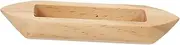 HOOTNEE Natural Wooden Boat Model Unfinished Craft Decor for Home Office Realistic Desktop Ornament Detailing for Rustic Decoration Present for Birthdays Parties