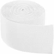 uxcell Elastic Bands for Sewing 7.5cm x 4.6m White Knit Elastic Spool High Elasticity for Wigs, Waistband, Pants, Craft DIY Projects