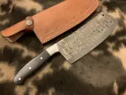 High Quality Hand forged Damascus Steel Chef Knife (cleaver)