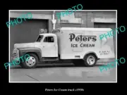 OLD 8x6 HISTORIC PHOTO OF MELBOURNE VICTORIA PETERS ICE CREAM TRUCK c1950 1
