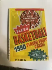 1990 Fleer Basketball Wax Pack With Michael Jordan #26 On Top