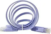 1pc Gigabit Flat Network Cable Cat6 Patch High Internet Cable Flat Cat6 Ethernet Cable Network Internet Cable Flat Ethernet Network Cable Dsl Cable Jumper Wires Modem PVC Lavender