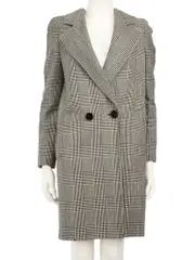 Wool Houndstooth Coat