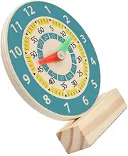 Kisangel Clock Educational for Number Clock Puzzle Plaything Safe and Wood Material Encourages Imagination Math Skills for Early Learning Activities
