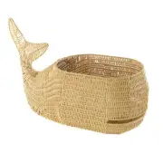 Kaplan Early Learning Whale Washable Wicker Floor Basket