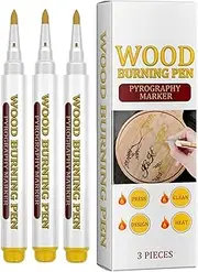 Woodworking Burning Pen | Wood Burning Marker Pen | Woodworking Pen for Drawing| Scorch Pen for Wood Drawing | Oil-Based Ink Wood Painting Tool for Walnut, Basswood, Poplar, and Birch