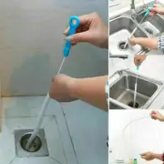 Flexible Sink Overflow Drain Unblocker Cleaning Brush Tool 71cm Kitchen
