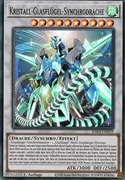RA04-DE059 - Crystal Glass Wing Synchro Dragon - Super Rare - German - 1st Edition - Quarter Century Stampede - with MZTCG Shipping Protection Yugioh