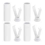 Metal Shoe Lace Tips, 4Pcs Shoelace Head, Cylindrical Tip Cord (White)