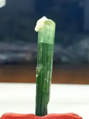 8Cts Beautiful Green Color Tourmaline With Quartz Crystals Fantastic Luster Qty