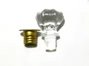Sellers and Hoosier Cabinet Glass Knob with Threaded End and Insert