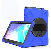 Case for Samsung Galaxy Tab Active Pro 10.1 T540 T545 T547, Military Grade [15 ft Drop Tested] Full-Body Shockproof Protective Cover with 360° Rotation Stand, Hand Strap & Pencil Holder (Blue)
