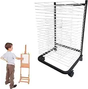 Art Drying Rack,Steel Classroom Art Drying Rack,Single-Sided Painting Art Storage RackSuitable for Storing Engineering Drawings and Paintings(20 Shelves) (Size : 20 storeys Higher)