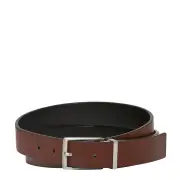 ALEC REVERSIBLE BELT BLACK/WHISKEY