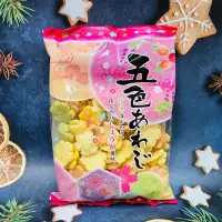 在飛比找蝦皮購物優惠-日本 花造型 五色綜合米果 海苔醬油風味 120g 花仙貝