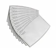 100 Pack PM2.5 Activated Carbon 5 Layer Face Mask Replacement Filters