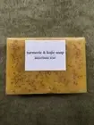 1-Pack Turmeric Glow Soap - Handmade Skin Brightening with Lemon & Kojic Acid