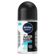 Nivea MEN Black & White Fresh 72hr Roll On Deodorant 50mL