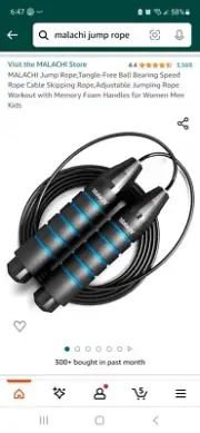 Jump Rope Adjustable Jump Ropes Speed Jump Skipping Rope for Men and Women-Red