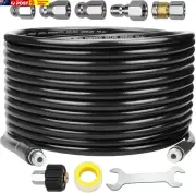 Sewer Jetter Kit for Pressure Washer 100FT, Newest 5800PSI Drain Cleaner Hose 1/