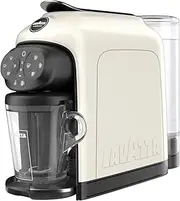 [Lavazza] A Modo Mio Deséa Coffee Capsule Machine, Compatible with A Modo Mio Coffee Pods, Touch Interface, Sound Alerts, Automatic Shut-Off, Dishwasher-Safe Components, 1500W, 220-240V, White Cream