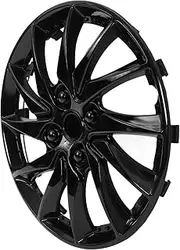Alipis 1Piece Black Car Wheel Hubcap Cover Durable Material Replacement for Lost Damaged Hubcaps Easy to Clean Car Accessory for Wheels
