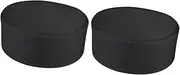 [LIFKOME] Black Chef Hat Breathable Kitchen Hat 2pcs Adjustable Cap Catering Hat Working Hat Professional Chef Cap