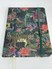 Foil Print Hard Cover Notebook 13.5x18cm - Lined Paper Jungle Theme