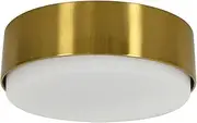 Beacon Lighting Bronx 1 Light 300mm Flush Mount in Aged Brass