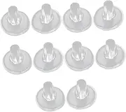 ORFOFE 5pairs Transparent Toe Protectors Non- Gel Guards for Thong Sandals Lightweight Foot Cushions for Comfortable Walking Breathable Design Forefoot Support
