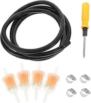 DINHEAROM Comprehensive Fuel Filter Kit with Durable Hose Secure Clamps Precision Screwdriver for Easy Installation Automotive Motorcycle