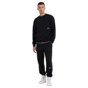 Replay Mens Crew Fleece Second Life Sweatshirt w/ Print Black