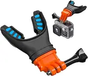Camera Mount Clamp,Action Camera Clip | Portable Silicone Mouthpiece Professional Multi-Angle for Snorkeling Rock Climbing Cooking Videos Sports Recording Overhead Filming