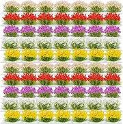 Miniature Colorful Cluster Flower, 70-Pack of Static Grass Tufts for DIY Craft Projects, Model Train Scenery, Railroad Environments, Wargaming, Military Model Bases, and Miniature Dioramas