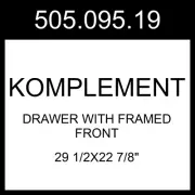 IKEA KOMPLEMENT Drawer With Framed Front Dark Gray 29 1/2x22 7/8" 505.095.19