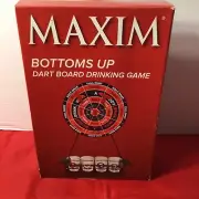 Maxim Bottoms Up Dart Board Drinking Game Fun Drink Shots NEW