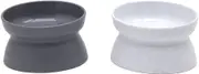 Raised Cat Food Bowl Collection_Stress Free Pet Feeder and Waterer (2 Bowls/Modern )
