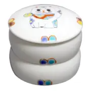 Kutani Ware Bonbonniere Two-tier box Maneki Neko Lucky Cat Made In Japan New