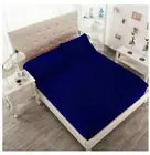 3 PC Velvet King Single Royal Blue 18" D. Pocket 1 Fitted Sheet & 2 Pillow Cover