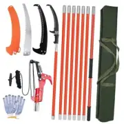 Pole Saws for Tree Trimming, 7.3-27 ft Manual Pole Saw Extendable Tree