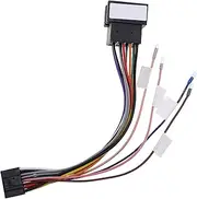 ECSiNG 16 Pin to ISO Standard Car Stereo Radio Wiring Harness Adapter Connector for Android Applications with Steering Wheel Control Line and Reverse Control Line Wiring Harness