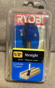 Ryobi 1/2" Straight Carbide Tipped Wood Working Router Bit *NEW