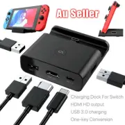 3-in-1 HDMI Type C USB3.0 PD Hub Adapter For Nintendo Switch To TV Converter AU
