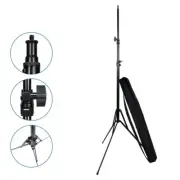 Tripod Photo Studio Light Stand Die-cast Metalic Material w/ Easy Carry Case Bag