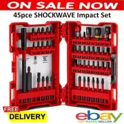 Milwaukee Impact Driver Set Bits 45 PCS Shockwave HEAVY DUTY Forged Tip w/ Case