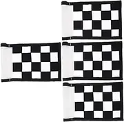 BESPORTBLE 4pcs Practical Checkered Training Flag for Golf Practice Outdoor Flag for Putting Training Lightweight Easy to Store for Indoor and Outdoor Use